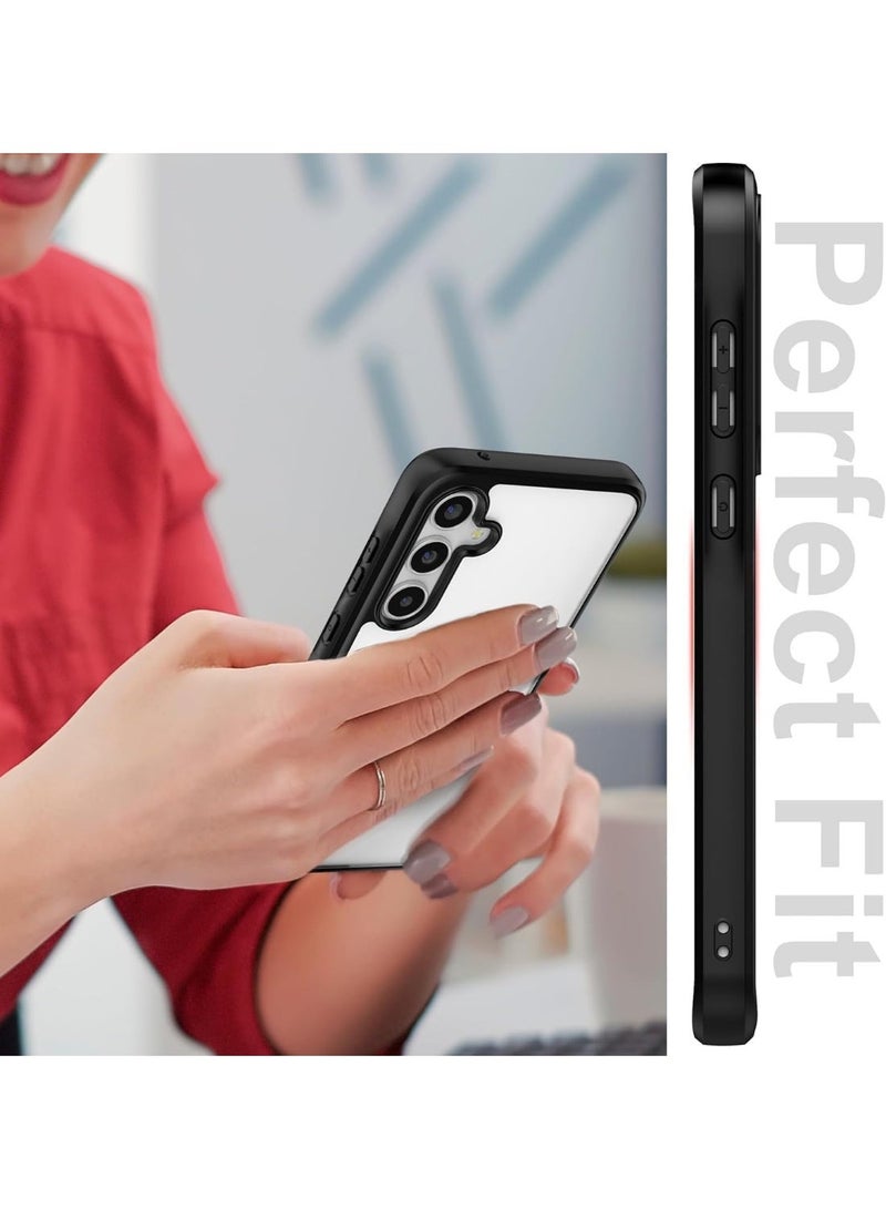 جراب شفاف لهاتف سامسونج جالاكسي A17، ظهر صلب شفاف من البولي كربونات وممتص للصدمات من البولي يوريثين الحراري الناعم [لا يصفر] جراب حماية رفيع مضاد للصدمات لهاتف سامسونج جالاكسي A17 - Image 4